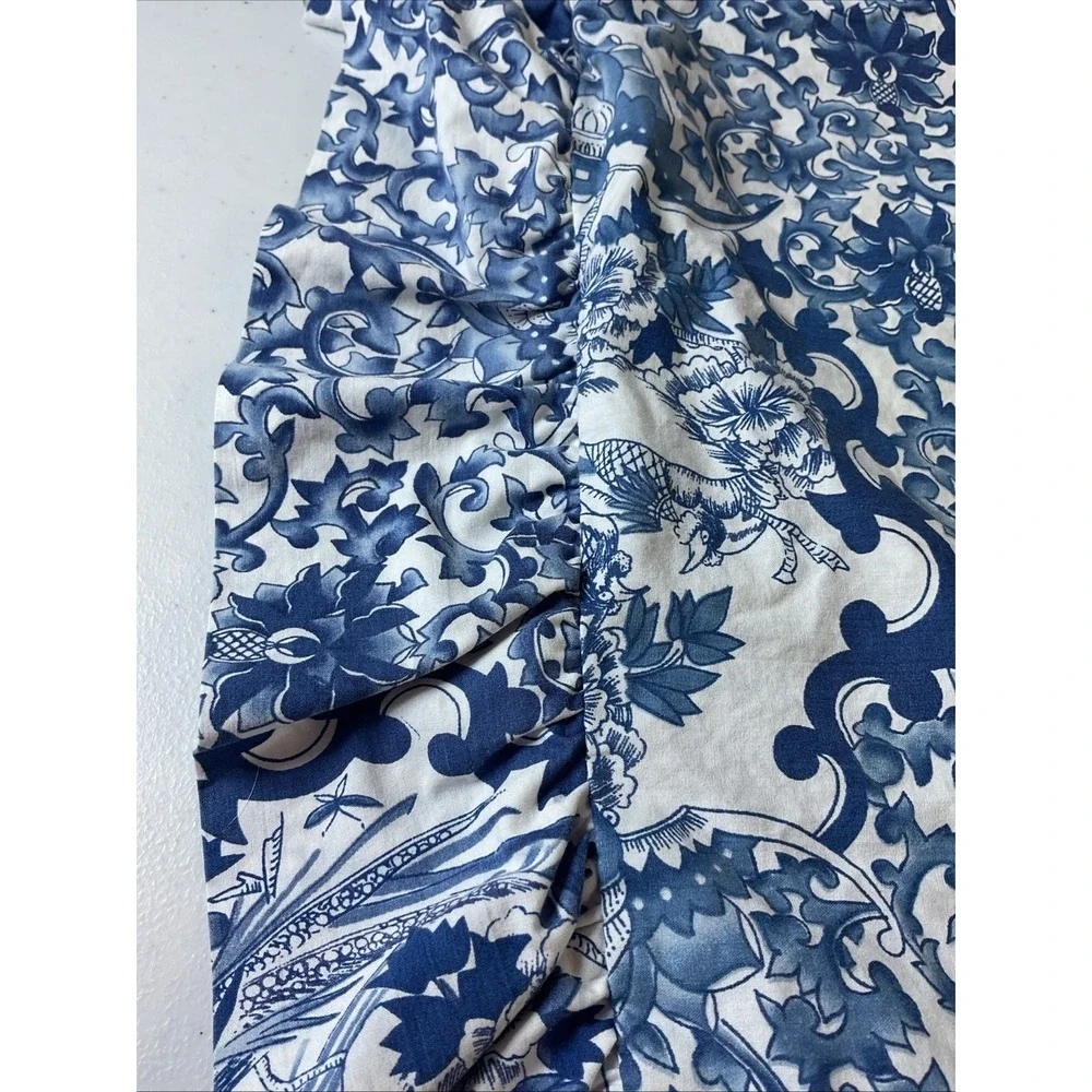 Set of 2 Ralph Lauren King Pillow Sham Tamarind Porcelain Blue Custom Ruffle
